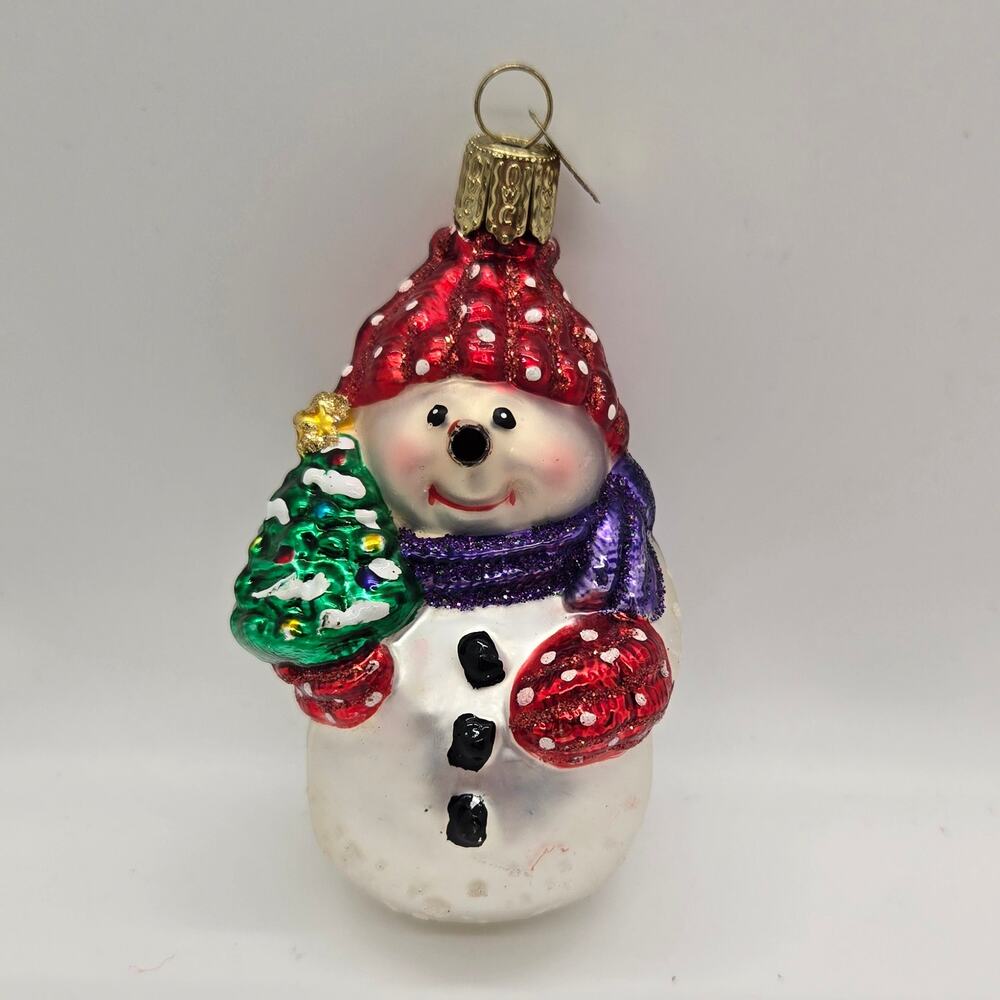VTG Christmas Ornaments Set of 3 Elephant Snowman Bells Holiday Decor Festive